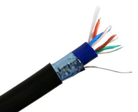 Category 5E 4 Pair SFTP CMX Direct Burial Cable Water Blocking Tape