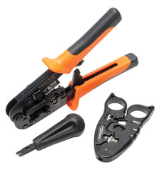 Tempo PA4909 Network Modular Tool Bundle Crimper Stripper and Plugs
