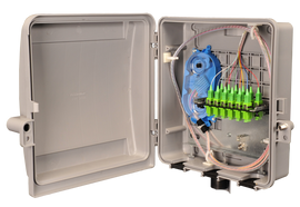 Outdoor Fiber Distribution Box with 12 SC SM UPC and Splice Tray