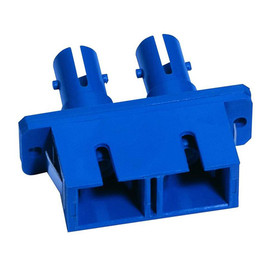 SC to ST Fiber Optic Coupler Duplex UPC MM Ceramic Blue