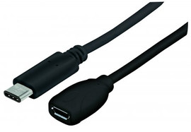 High Speed USB-C Male to USB Micro B Female 3'