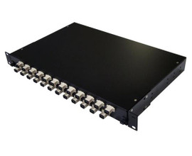 24 Port Rack Mount Fiber Enclosure Pre-Loaded with SC 10G OM3 MM Connectors