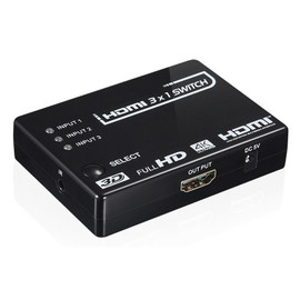 3X1 HDMI Switch with IR Remote 4K and 3D 3X1 HDMI Switch with IR Remote 4K and 3D