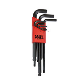 Klein L Style Ball End Hex Key Caddy Set Metric 9 Pc BLMK10