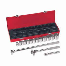 Klein 1/2'' Drive Socket Wrench Set, 16 Pc 65512