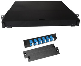 Fiber Rackmount Panel Front Panel Covered 12 LC SM 550-109LC12SM
