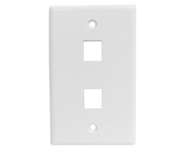 2 Port Keystone Plate White 2 Port Keystone Plate White