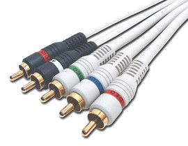 100' Python Component Video Cables RGB Plus Left/Right Audio 5 x RCA