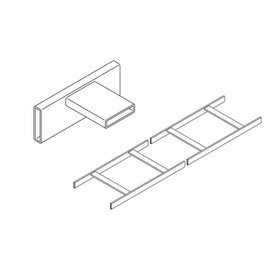 Chatsworth 10250-712 12" x 10' Ladder Rack Black