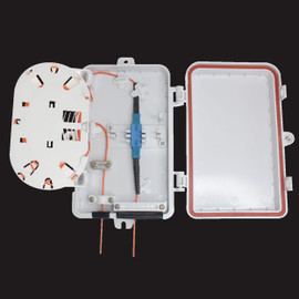 Newtech 552-112 6 Port SC MM OM1 Weather Resistant Fiber Termination Box Wall Mount 