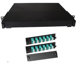 Fiber Rackmount Panel Front Panel Covered 24 LC MM OM3 10 Gigabit 550-109LC24OM3