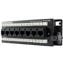 PP-8-CAT6 Category 6 Patch Structured Wiring Panel