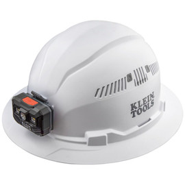 Klein Tools 60407RL Hard Hat Vented Full Brim with Rechargeable Headlamp 