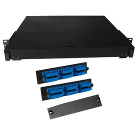 Fiber Rackmount Panel Front Panel Covered 24 SC SM 550-109SC24SM