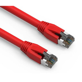 409-60.5 CAT8 Ethernet Patch Cable Dual Shielded S/FTP Snagless Molded Boot 40G 0.5 ft.
