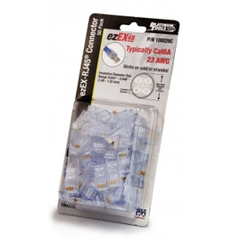 Platinum Tools 100029C ezEX48 ezEX-RJ45 CAT6A Connector 22-23AWG 50 Clamshell 