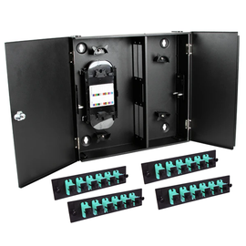 24SC SM Fiber 4 Panel Wall Enclosure Locking Splice Tray Spools  24SC SM Fiber 4 Panel Wall Enclosure Locking Splice Tray Spools