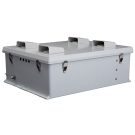 NEMA 30x24x11 NEMA 4X Enclosure Fiberglass FRP 20Vac Outlets Dual Cooling Fans Vents 5RU Rack
