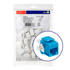 Leviton 61110-BL6 Data and Voice Category 6 Extreme Cat6 Blue 25 Pack Leviton 61110-BL6 Data and Voice Category 6 Extreme Cat6 Blue 25 Pack
