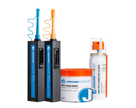 <h2>Refill Kit for TK-182 Fiber Optic Connector Cleaning Kit</h2><ul><li>FCC-125 Fiber Connector Cleaner 1.25 mm<li>FCC-250 Fiber Connector Cleaner 2.5 mm<li>DW-90 Dry Cleaning Wipes<li>FCF-3 Precision Cleaning Fluid<li>- None -