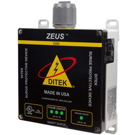 120/208 VAC 3 Phase WYE 4W(+G) 200kA SPD Type 1 & 2 UL1449  Listed