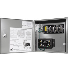 Protects 120VAC Power and 10 Pairs of SLC/ IDC/NAC Circuits - (1) 120SRD (1) 2MHLPTM (1) 5MB. Housed in locking UL Listed gray metal enclosure. 