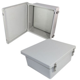14x12x6 NEMA 4X Fiberglass Weatherproof Enclosure with Blank Aluminum Mounting Plate 14x12x6 NEMA 4X Fiberglass Weatherproof Enclosure with Blank Aluminum Mounting Plate