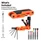 Klein Tools 70550HD Extended Reach Impact Folding Hex Key Set, SAE, 11 Sizes up to 1/2-Inch