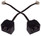 Two Way Telephone Handset Splitter with One Port Mute