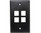 MIG 4 Port Keystone Plate Black MIG 4 Port Keystone Plate Black