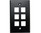 MIG 6 Port Keystone Plate (610-206) Black