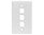 3 Port Keystone Plate (310-203) White 3 Port Keystone Plate (310-203) White