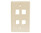 4 Port Keystone Plate (310-204) Almond 4 Port Keystone Plate (310-204) Almond