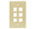 6 Port Keystone Plate (310-206) Ivory