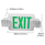 Green Combo Exit Sign Emergency Light Visionis 6 Inch Double Sided 90 Minute Battery Backup UL924 Listed