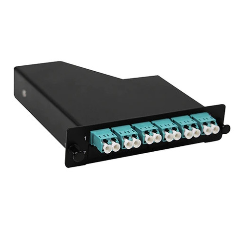 MTP® Cassette 1x12 Fiber MTP/APC Elite-Male With Pins LC/UPC 12 Fiber OM3 LGX MTP® Cassette 1x12 Fiber MTP/APC Elite-Male With Pins LC/UPC 12 Fiber OM3 LGX