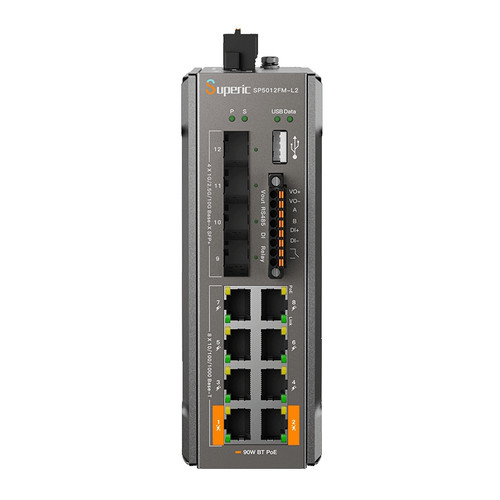 Superic 8 Port GPOE +2SFP L2 Managed Industrial PoE Switch 120W Superic 8 Port GPOE +2SFP L2 Managed Industrial PoE Switch 120W