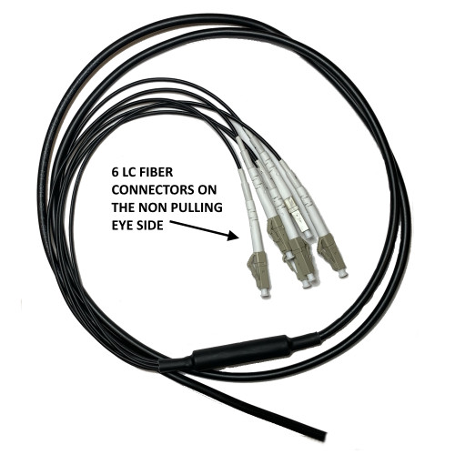 65' (20M)  6F SM Armored Indoor Outdoor Plenum Fiber Patch Cords LC to LC in Stock Ready to Ship 