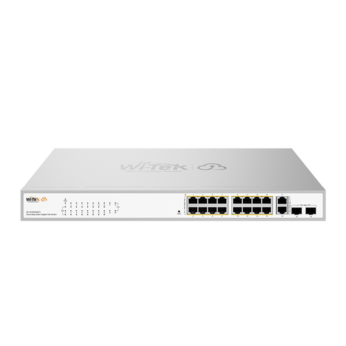 16 Port POE+ Smart Gigabit Switch 138W 2 RJ45 and 2 SPF Uplinks Fiber