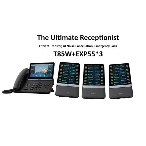 YEALINK SIP-T85W Ultra Business Phone + EXP55 x 3