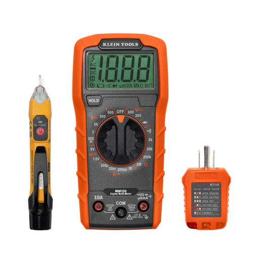Klein Tools 69149P Test Kit with Multimeter Non-Contact Volt Tester Receptacle Tester