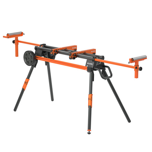 Klein Tools 66184 Adjustable Rolling Miter Saw Stand, 500 lb Capacity, Telescoping Arms