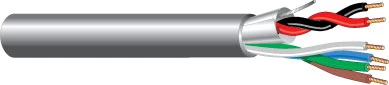 West Penn 369 22 AWG 6 Conductor Solid 2 Shielded 4 Unshielded CMR Riser Cable
