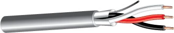 West Penn 25300B 22 AWG 3 Conductor Solid Shielded CMP Plenum Cable