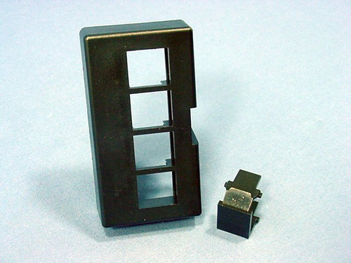 Leviton | 49910-EE4 | Black | Quickport | 4-Port | Cubicle | Data