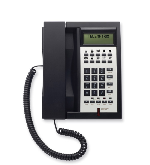 Telematrix 3302IP-MWD Two Line SIP Guest Room Phone Black 343591IP Telematrix 3302IP-MWD Two Line SIP Guest Room Phone Black 343591IP
