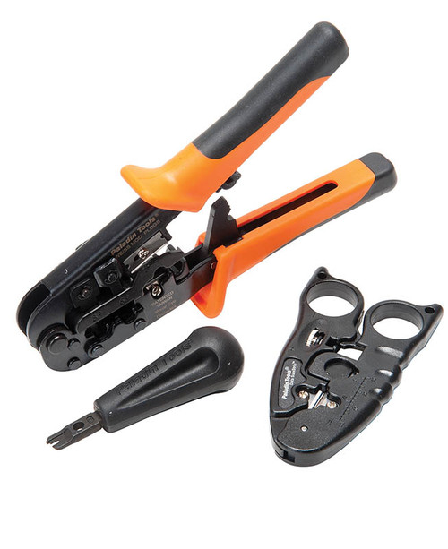 PA4909 Network Modular Tool Bundle Crimper Stripper and Plugs PA4909 Network Modular Tool Bundle Crimper Stripper and Plugs