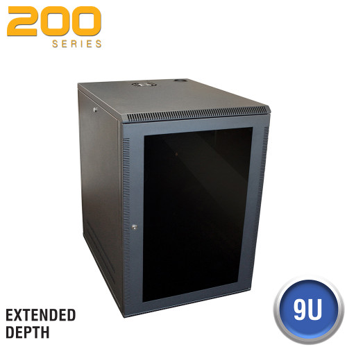 WM2019-05-02 19" Wall Enclosure with Removable Sides 9RU Deep Design
