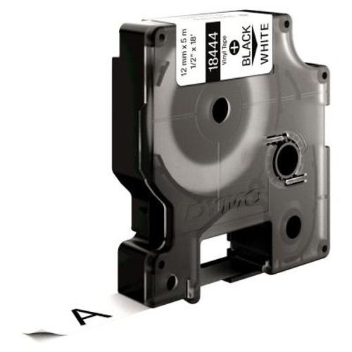 Dymo Industrial Vinyl Labels 1/2" Black on White