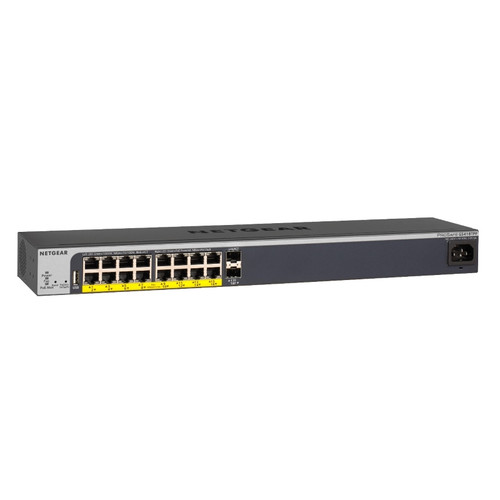 GS418TPP Netgear ProSAFE Easy Mount 16 Port PoE+ Gigabit Managed Switch 2 SFP